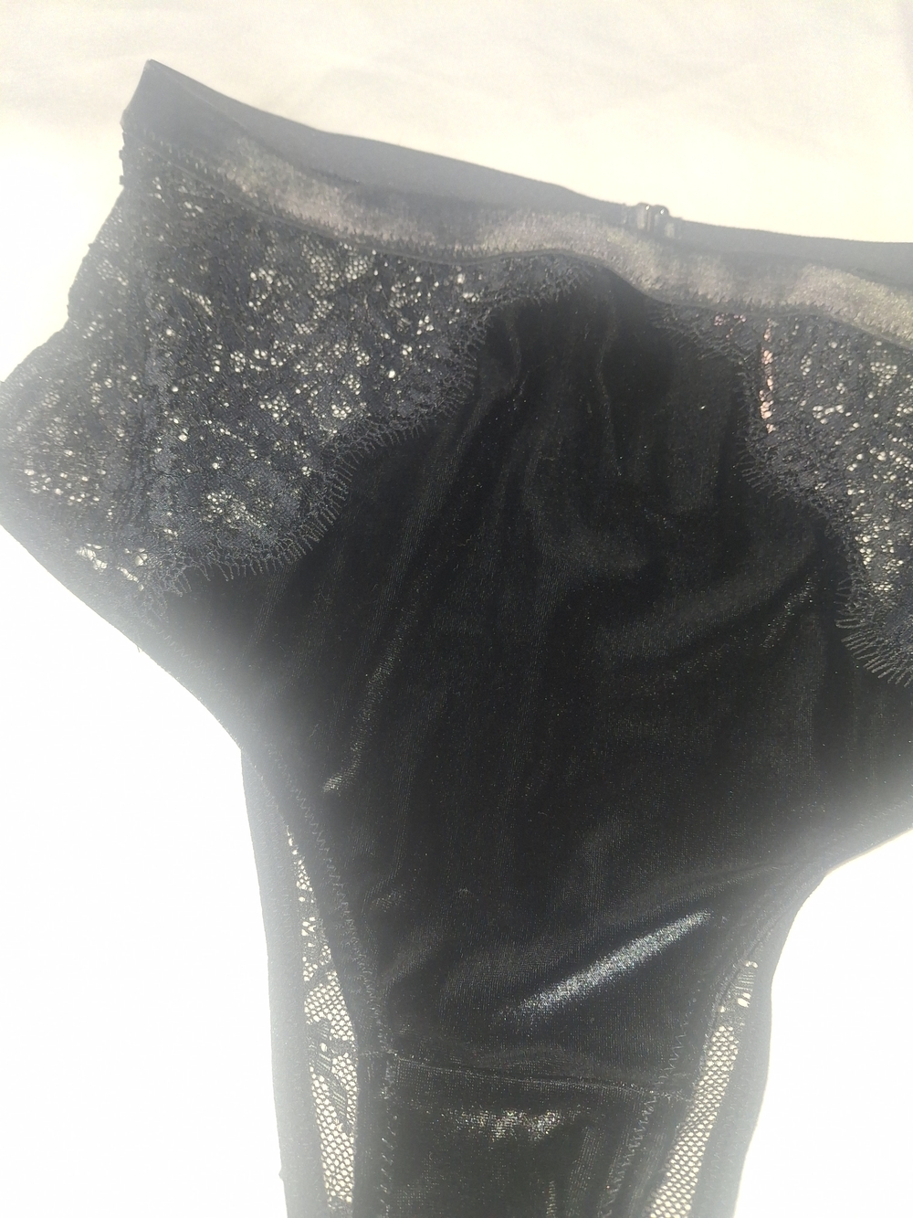 Victoria Secret Black Lace Velvet High Waisted - Women's Intimates